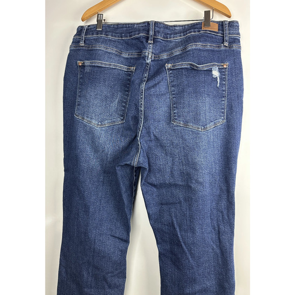 Judy Blue High Rise Destroyed Distressed Boyfriend Jeans Women's Plus Size 22W - Picture 9 of 11